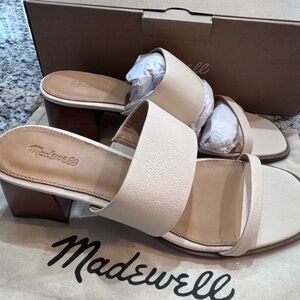Madewell Cream Heeled Sandals